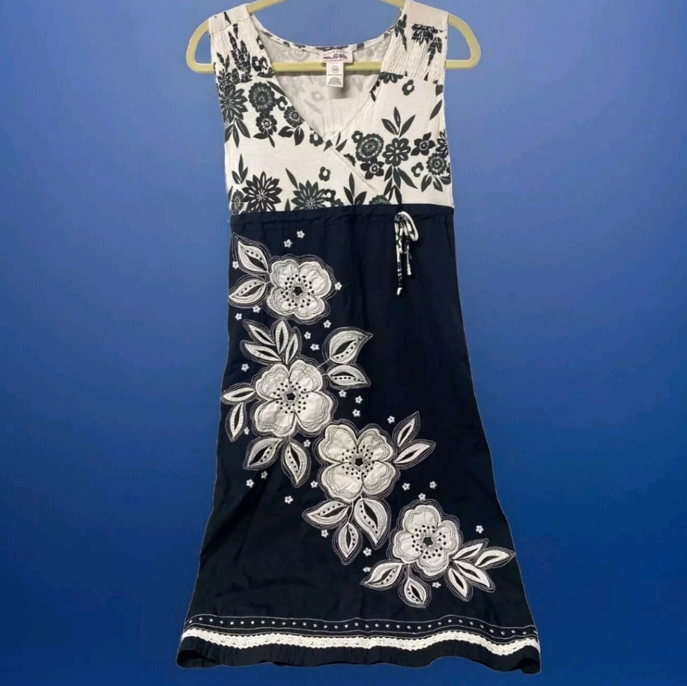 Vtg Weekend traffic Sz XS Floral cottage core Sweetheart  neckline sundress